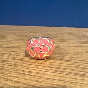 Coach Pink and Gold Women's Ring